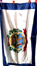 Flag 3x5 ft  West Virginia StateWV Coat of Arms White Blue 36