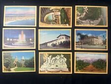 Lot Of (9) Antique Vintage Postcards - SOUTHERN CALIFORNIA Longshaw Series 1940s picture