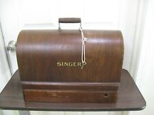 Vtg Singer 99 28 128 Sewing Machine Good Strong 3/4 Size Bentwood Case w/ Key picture