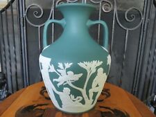 Rare Wedgwood Teal Green Jasperware Full-Size Portland Vase Phrygian Cap (1987) picture