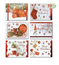 christmas cards bundle, 72 pack, 7 different holiday designs  with envelopes . picture