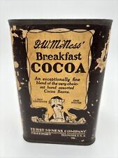 Vintage 1930s J.W. Mcness Breakfast Cocoa 1 Lb Tin picture