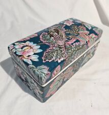 Chinese Qianlong Jiaqing Enameled Porcelain Box Floral Asian 🌸 picture