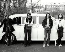 THE BEATLES STAND IN FRONT OF JOHN LENNON'S ROLLS ROYCE - 8X10 PHOTO (ZY-956) picture