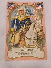 Vintage Washington Taking Command Of The Army Postcard picture