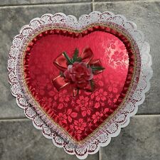Large 17” Vintage Valentine’s Day Heart Shaped Chocolate Box picture