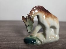 Small Vintage Giraffe Figurine Hand Painted  Porcelain  MCM  Made In Japan picture