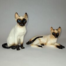 Vintage Pair Chocolate Siamese Cats Figurine /Feline- Kitten/ Shafford Japan picture