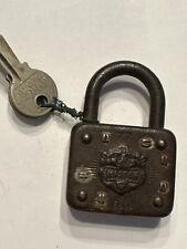 Antique MASTER LOCK Co. #5838 Lever Padlock with Key USA picture