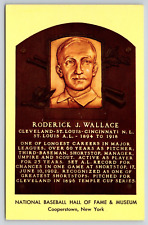 Bobby Wallace National Baseball Hall of Fame Plaque NY Postcard UNP picture