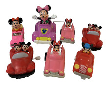 7 Assorted Vintage Mickey Mouse and Minnie Mouse Miniature Cars picture