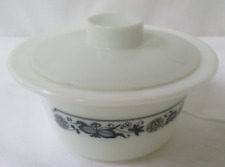 PYREX OLD TOWN BLUE ONION BUTTER TUB WITH LID picture