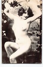 RISQUE Pretty Woman Strikes Dramatic Pose c1900 Fashion Postcard French Style-N3 picture