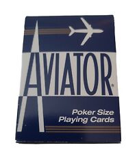 AVIATOR 914 BLUE POKER SIZE PLAYING CARDS USA MADE UPC: 073854009147 picture