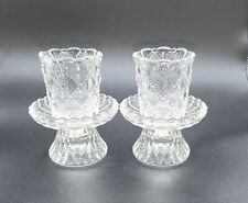 Set of 2 Party Lite Quilted Peg Votive Cups & or Tapered  Candle Holders Retired picture