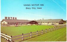 Viking Motor Inn,Story City, Iowa motel postcard roadside America picture