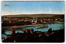 STEAMSHIP ON THE RHINE RIVER IN KOBLENZ GERMANY POSTED 1919 EARLY DB POSTCARD picture