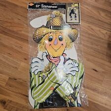 Vintage 1980 Beistle Fall Halloween Die Cut Jointed Scarecrow 53