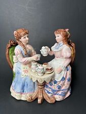 1996 Lefton Yamada Original “Tea For Two” Musical Victorian Girls Figurine Works picture