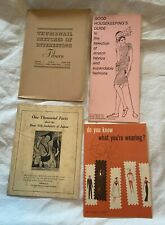 4 Vintage Textile & Fiber Information Booklets Silk, Cashmere, Polyester & More picture