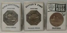 Vtg California State Park Coin Medals ~ Sutter's Mill, Sutter's Fort, Fort Ross picture