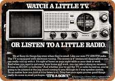 Metal Sign - 1978 Sony Miniature Television Radio -- Vintage Look picture