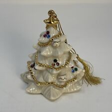 LENOX 2002 Gold Club Jeweled Christmas Tree Annual ORNAMENT 24k Gold Accent picture