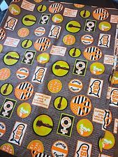 RARE VINTAGE MARCUS BROS Textile FABRIC 2 Yards Woodstock/Peace/1970s picture