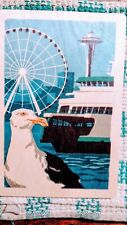 WOODEN POST CARD GREAT WHEEL AWESOME SEATTLE WASHINGTON picture