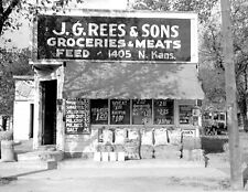 1938 Grocery Store, Topeka, Kansas Vintage Photograph 8.5