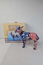 Vintage La Vie Patriotic Ceramic Donkey Democratic Party American Flag Print 8
