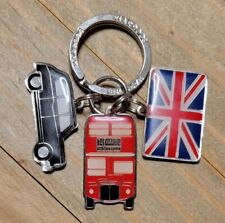 Harrods Knightsbridge Department Store  Keychain UK Taxi Bus Flag Metal Enamel picture