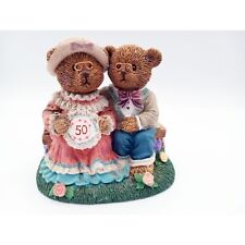 Russ Berrie Teddy Town Golden Memories Our Wedding Day Figurine 50 Anniversary picture