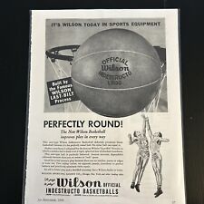 1939 Wilson Basketball VTG Magazine Print Ad Approx 8.5”x11.5” Bag & Board picture