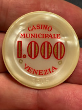 (((NOT LISTED))) RARE 1.000 CASINO MUNICIPAL VENEZIA ITALY JETON POKER CHIP JEUX picture