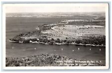1950 Skyview Of Sailors Delight Henderson Harbor Syracuse NY RPPC Photo Postcard picture