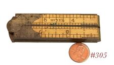 crisp shape boxwood brass 1 foot STANLEY 32 1/2 rule ruler w caliper picture