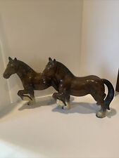 Two Plastic Clydesdales Horses 1970/1980. 10” Long 8.5” Tall picture