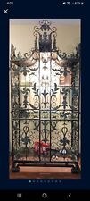 Vintage Maitland Smith Iron Curio Display Wine Cabinet picture
