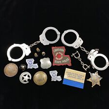 Vintage Police Cop Handcuff Smith Wesson Peerless Dealer Lot Louisiana Local picture