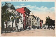 Main Street New Britain Connecticut CT Old Cars c1920 Postcard picture