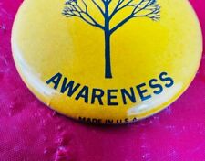 1970s Womens Awareness Tree of Life Pinback Button Pin Support Rights Hat Lapel picture