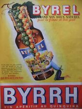 1956 PRESS ADVERTISEMENT BYRRH BYREL APERITIF NATURAL SWEET WINE - F.ST. MARK picture