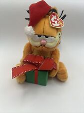 Santa Garfield w/ Present TY Happy Holidays Christmas Beanie Babies Plush 2005 picture