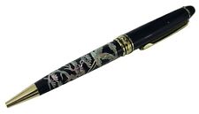  Handmade Oriental Mother of Pearl Inlaid Water-Based Ballpoint Pen Black Crane picture