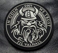 In Odin We Trust Viking God In God Till Valhall 3-D PVC Rubber Hook Patch picture