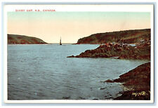 c1930's Scene of Boat Approaching Digby Gap Nova Scotia Canada Unposted Postcard picture