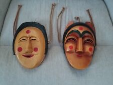 Vintage Handmade Korean Hahoe Wooden Masks  picture