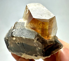 152 Gram EXTRAORDINARY  Full Terminated Topaz Huge Crystal On Quartz @Pak picture