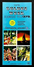 1976 Golden Week Hawaii Vacation Continental Airlines Tours VTG Travel Brochure picture